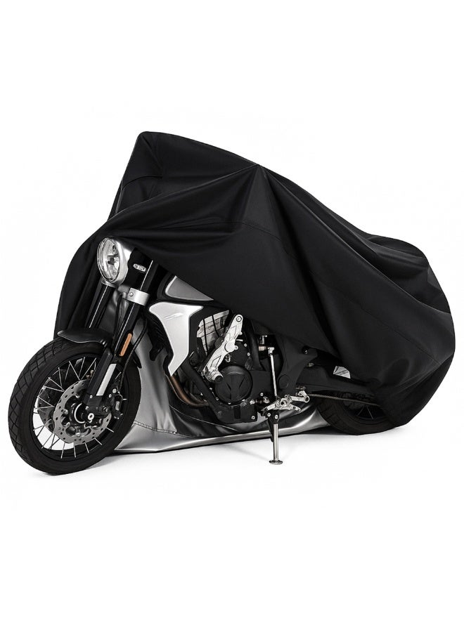 Topify Motorcycle Cover, Motorbike Cover All Season Universal Weather Waterproof Sun Outdoor Protection with Lock-Holes & Storage Bag, 3XL Motorcycles Vehicle Cover - Image 1